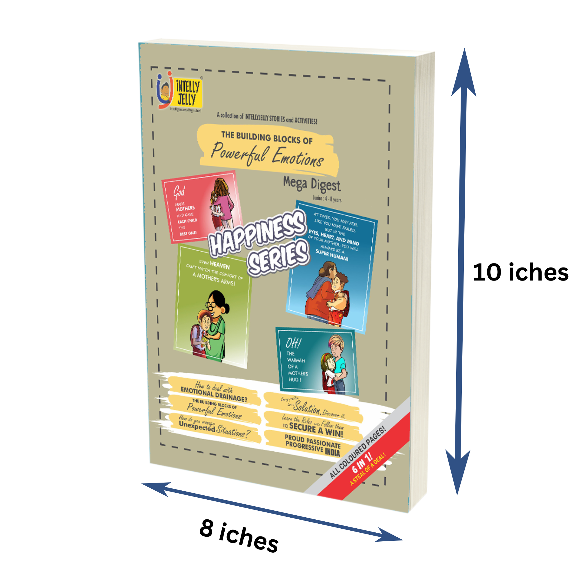 iNTELLYJELLY Mega Digest: The Building Blocks of Powerful Emotions | Logical Reasoning | Emotional Intelligence | Story Book | Activity Book | All Coloured & Illustrated 340+ Pages | Age 4-8 Years